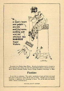 1903 Ad National Biscuit Sugar Wafers Cherry Lemon Mint - ORIGINAL TOM3