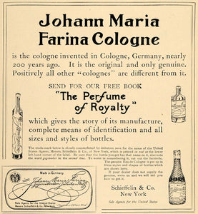 1907 Ad Schieffelin & Co. Johann Maria Farina Cologne - ORIGINAL TOM3