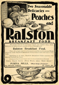1900 Ad Purina Mills Peaches & Ralston Breakfast Food - ORIGINAL TOM3