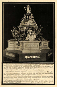 1900 Ad American Cereal Co. Quaker Oats Breakfast World - ORIGINAL TOM3