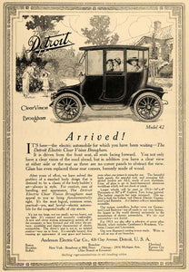 1912 Ad Anderson Electric Car Co. Clear Vision Brougham - ORIGINAL TOM3