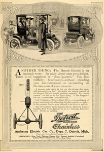 1911 Ad Anderson Electric Car Co Detroit Chainless Auto - ORIGINAL TOM3