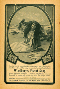 1902 Ad Woodbury's Facial Soap Shampoo Hygiene Beach - ORIGINAL ADVERTISING TOM3