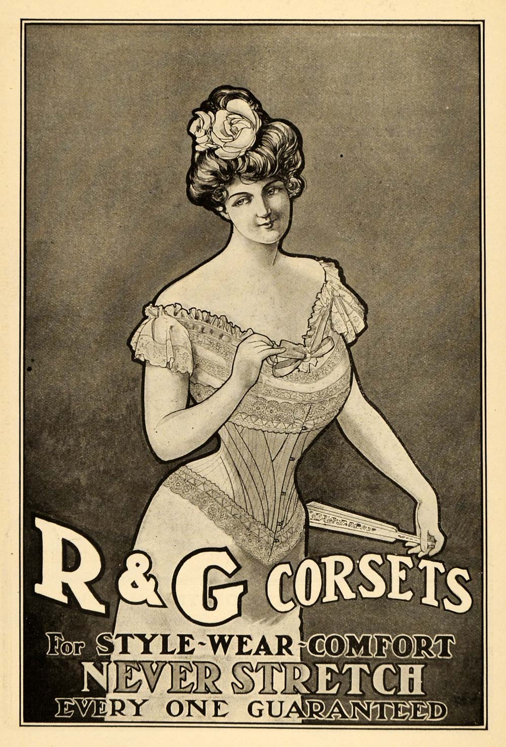 1902 Ad R & G Corsets Fashion Style Figure Clothing Art - ORIGINAL TOM3