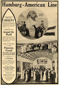 1912 Ad Hamburg-American Sphinx Panama Canal Cruise - ORIGINAL ADVERTISING TOM3