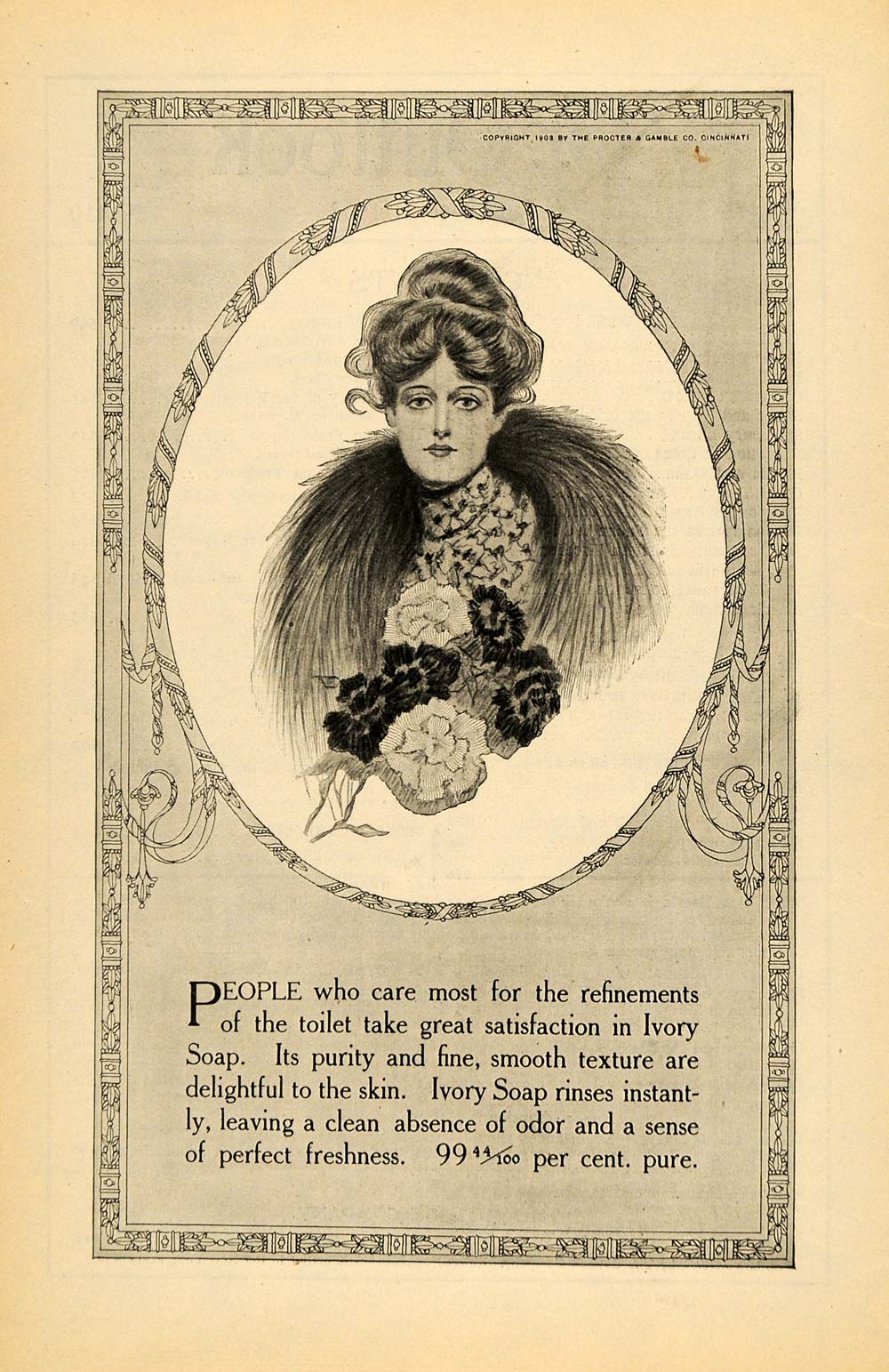 1903 Ad Ivory Soap Fur Coat Beauty Health Fashion Care - ORIGINAL TOM3