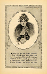 1903 Ad Ivory Soap Fur Coat Beauty Health Fashion Care - ORIGINAL TOM3