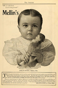 1903 Ad Mellin's Baby Food Evelyn Rockel Hillsboro Ohio - ORIGINAL TOM3