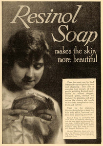 1916 Ad Resinol Soap Skin Beauty Health Care Shaving - ORIGINAL ADVERTISING TOM3