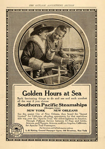 1916 Ad Southern Pacific Lines Steamship Sea Fashion - ORIGINAL ADVERTISING TOM3
