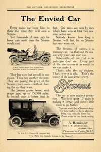 1909 Ad Stearns White Line Tonneau Chassis Motor Car - ORIGINAL ADVERTISING TOM3