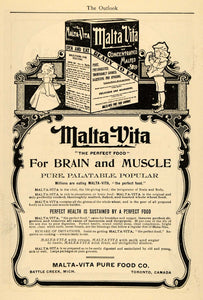 1902 Ad Malta-Vita Pure Food Co. Concentrated Malted - ORIGINAL ADVERTISING TOM3
