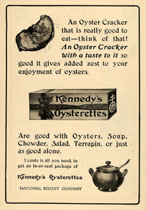 1902 Ad National Biscuit Co. Oyster Cracker Oysterettes - ORIGINAL TOM3