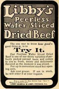 1900 Ad Libby McNeill & Libby Sliced Dried Beef Food - ORIGINAL ADVERTISING TOM3