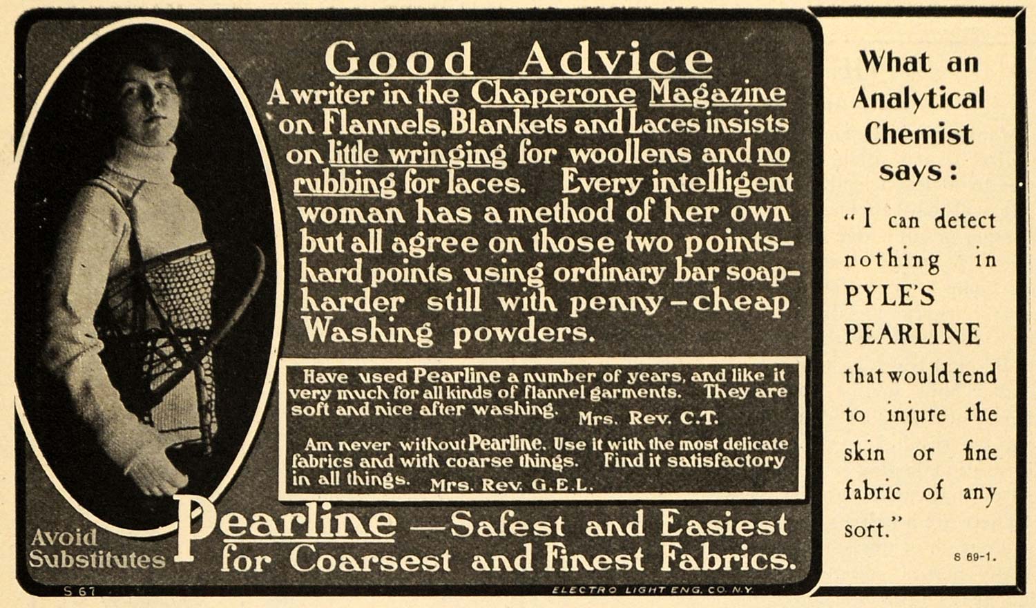 1902 Ad James Pyle Pearline Washing Soap Detergent - ORIGINAL ADVERTIS ...
