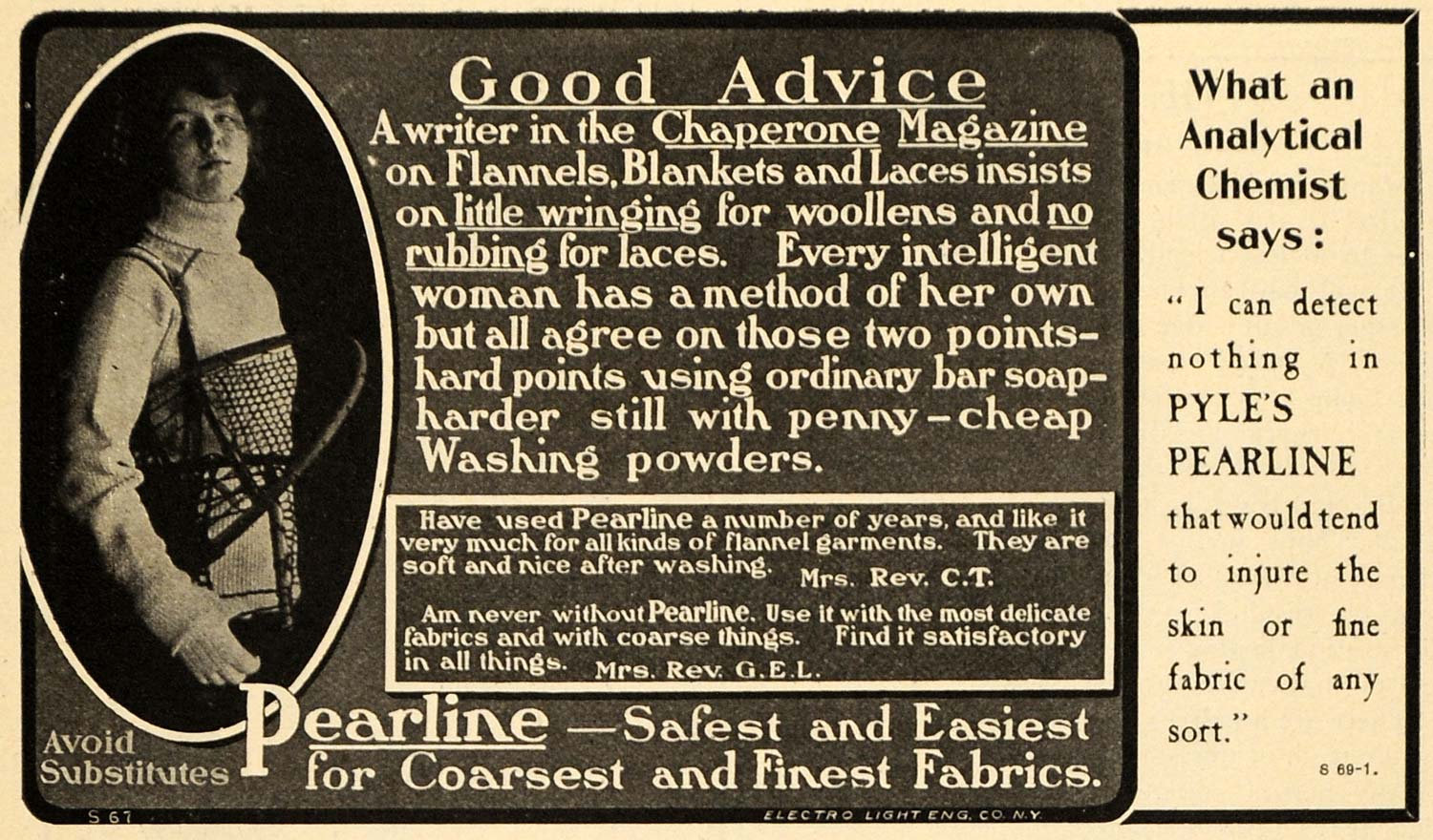 1902 Ad James Pyle Pearline Washing Soap Detergent - ORIGINAL ADVERTISING TOM3