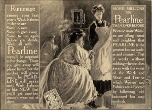 1908 Ad James Pyle Pearline Washing Soap Vintage Dress - ORIGINAL TOM3