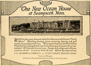 1916 Ad E R Grabow & Co. New Ocean House Luxury Hotel - ORIGINAL TOM3