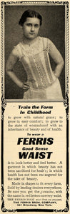 1902 Ad Ferris Bros Co. Good Sense Waist Corset Child - ORIGINAL TOM3