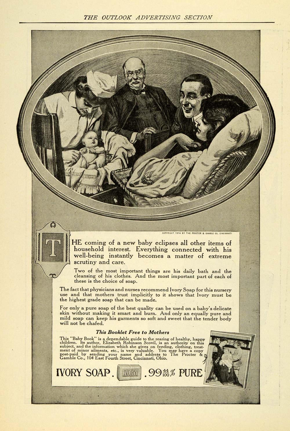 1914 Ad Procter & Gamble Co. Ivory Soap Washerwomen Infant Parents TOM3