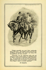1903 Ad Procter & Gamble Co Ivory Toilet Soap Horseback Riding Cincinnati TOM3