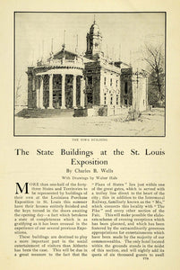 1904 Article Louisiana Purchase Exposition St Louis Worlds Fair State TOM3