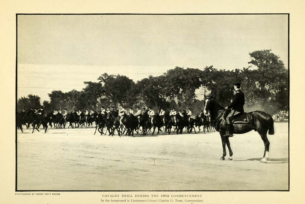 1902 Print Calvary Drill Philippine American War Colonel Charles G. Treat TOM3