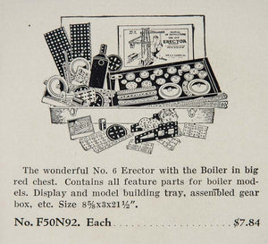 1933 Ad Erector Set Model No. 6 Boiler Building Toy - ORIGINAL ADVERTISING TOYS3