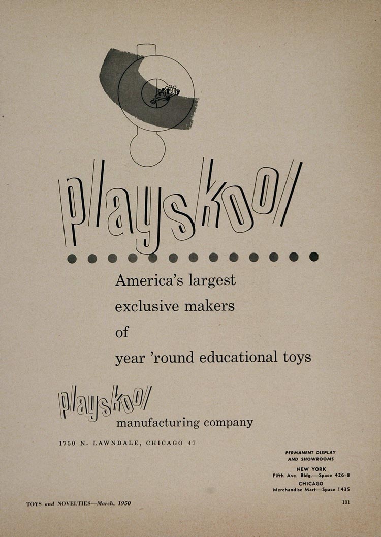 1950 Vintage Ad Playskool Educational Toys Hasbro - ORIGINAL ADVERTISING TOYS4