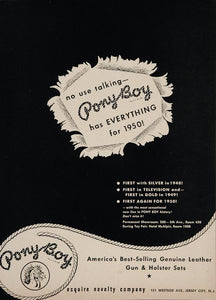 1950 Ad Pony Boy Leather Pistol Holster Set Toy Gun - ORIGINAL ADVERTISING TOYS4