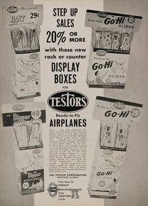1961 Ad Testers Airplane Glider Models Rubber Band Toys - ORIGINAL TOYS5