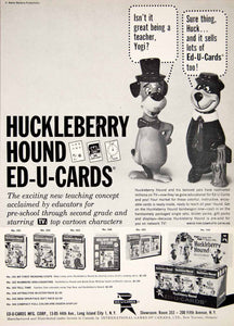 1961 Advert Huckleberry Hound Ed-U-Cards Yogi Bear Baba Looey 13 44th TOYS5