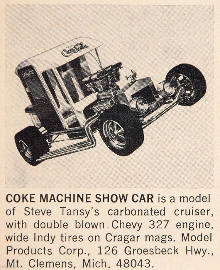 1970 Ad Coke Machine Show Car Toy Model Steve Tansy - ORIGINAL ADVERTISING TOYS6