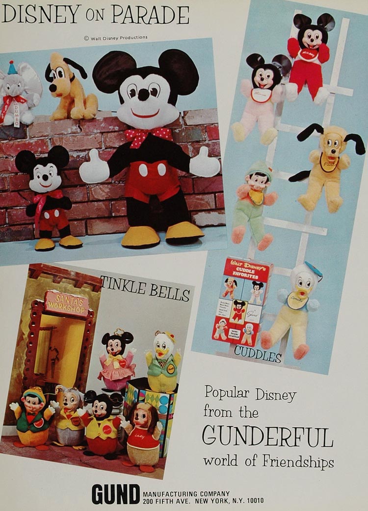 1970 Ad Gund Disney Stuffed Dolls Mickey Mouse Dumbo - ORIGINAL TOYS6