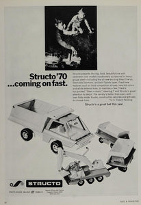 1970 Ad Structo Model Trucks Construction Vehicles Toy - ORIGINAL TOYS6