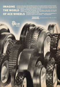 1971 Ad Ace Plastic Wheels Toy Wagon Scooter Trike Tire - ORIGINAL TOYS71