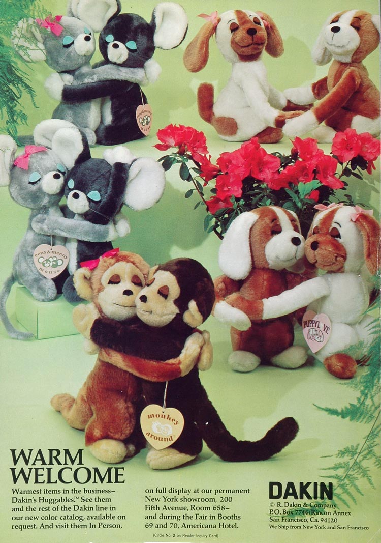 1977 Ad Dakin Huggables Stuffed Animals