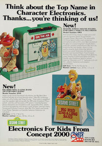 1977 Ad Sesame Street Electronic Toys Blackboard Radio - ORIGINAL TOYS77