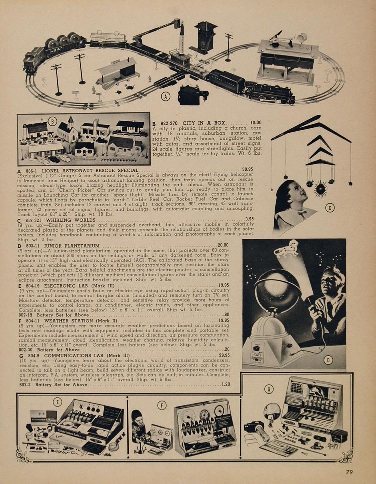 1962 Ad Toy Lionel Astronaut Rescue Train Planetarium - ORIGINAL TOYS8