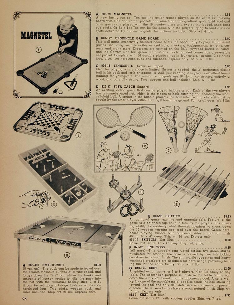 1962 Ad Magnetel Crokinole Game Board Skittles Hockey - ORIGINAL TOYS8