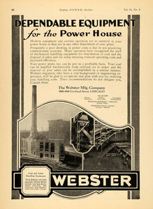 1925 Ad Webster Coal Ash Handling Hopper Feeder Bucket - ORIGINAL TPM1