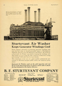 1924 Ad B. F. Sturtevant Air Washer Generator Wisconsin - ORIGINAL TPM1