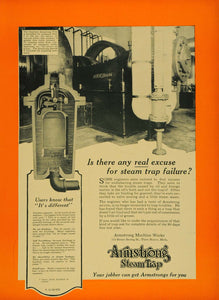 1924 Ad Armstrong Steam Trap Pressure Compression - ORIGINAL ADVERTISING TPM1