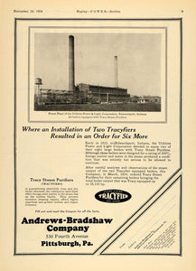 1924 Ad Andrews-Bradshaw Tracyfiers Edwardsport Power - ORIGINAL TPM1
