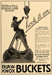 1924 Ad Blaw-Knox Farmer's Bank Single Line Bucket Pittsburgh Pennsylvania TPM1