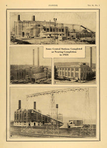 1925 Print Central Stations Commonweath Edison Co. - ORIGINAL HISTORIC TPM1