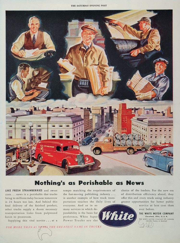 1946 Ad Vintage White Trucks Motor Company Cleveland OH - ORIGINAL ADVERTISING