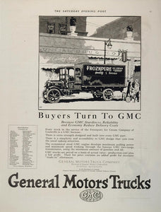1924 Ad GMC Truck Froznpure Ice Cream Louisville KY - ORIGINAL ADVERTISING