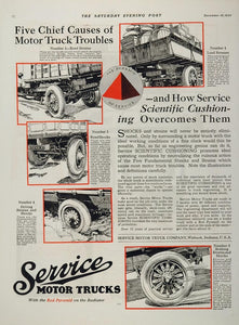 1920 Ad Service Motor Trucks Red Pyramid Logo Wabash IN - ORIGINAL ADVERTISING