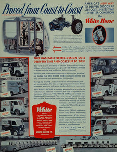 1939 Ad Vintage White Horse Delivery Trucks Dairy Store - ORIGINAL TRUCKS
